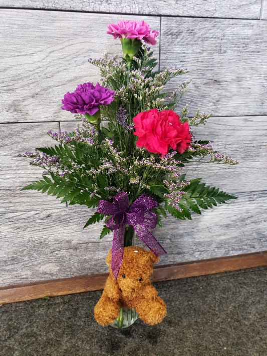 Bear Hug Bud Vase