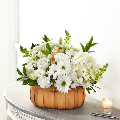 Pure Ivory Basket –  Classic Floral, West Fargo ND